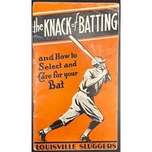 1932 The Knack of Batting Babe Ruth Booklet New York Yankees Louisville Slugger